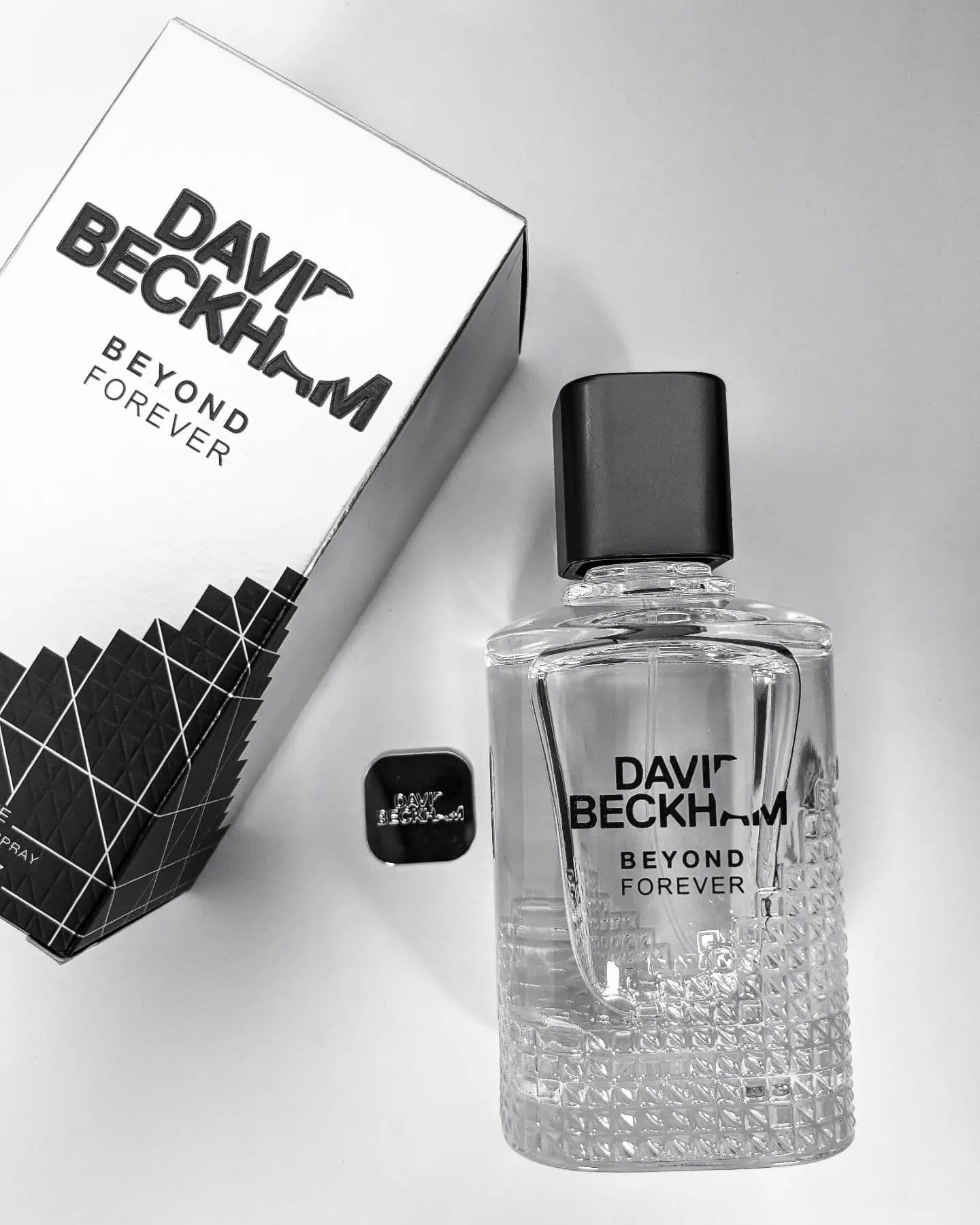a bottle of beyond forever cologne by david beckham