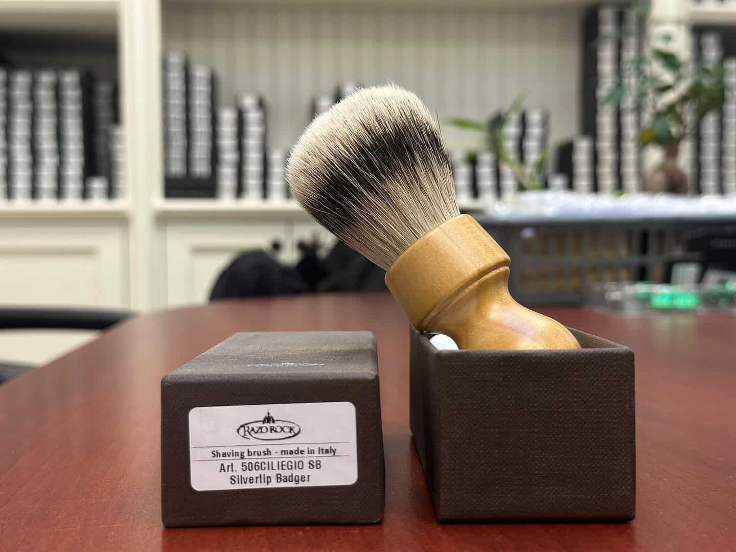 unboxing a razoRock shaving brush