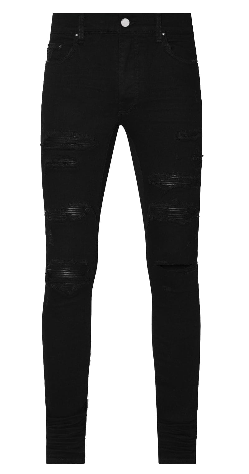 AMIRI Black Bandana Thrasher Jeans