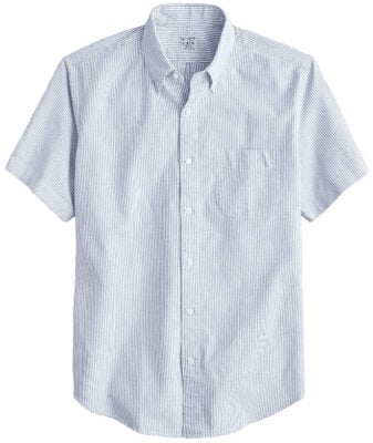 J.Crew Short Sleeve Stripe Oxford Shirt