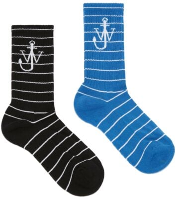 JW Anderson STRIPED SOCKS WITH LOGO