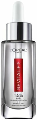 Tops among the best face serums for men: L’Oreal Paris Revitalift 1.5% Pure Hyaluronic Acid Face Serum