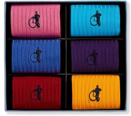 London Sock Co Simply Colourful 6 Pair box