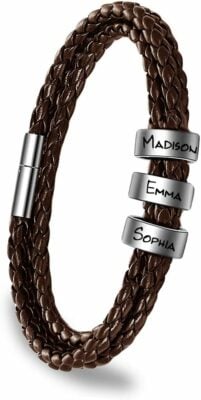 ShineSand Personalized Leather Bracelet