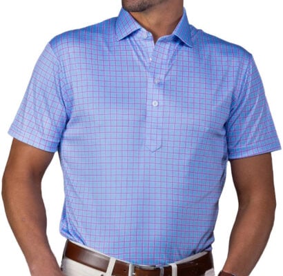 best men's polo shirts: Collars and Co Semi-Spread Collar Polo Rosewood