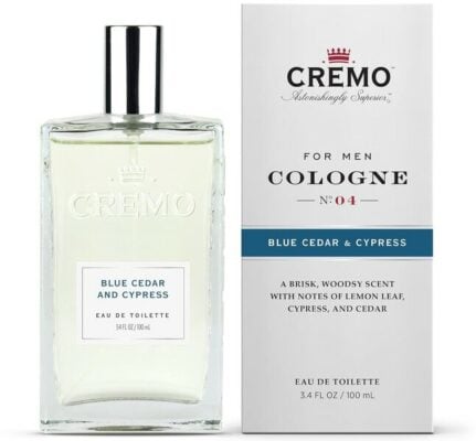 Best cedar colognes: Cremo Blue Cedar & Cypress Cologne Spray