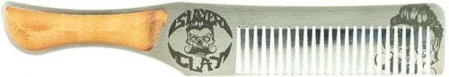 Death Grip Steel Metal Handcrafted Wood Handle Hair Comb