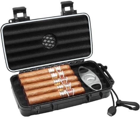 Flauno Travel Cigar Humidor Case