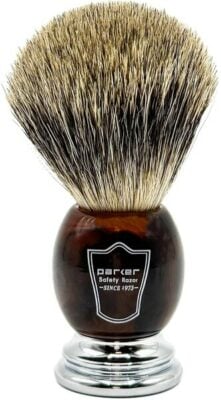 Parker Premium 3-Band Pure Badger Bristle Shaving Brush