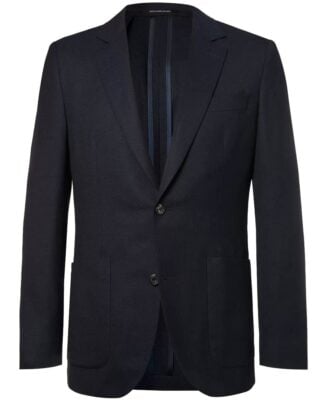 RICHARD JAMES Navy Spirit Slim-Fit Wool-Hopsack Blazer