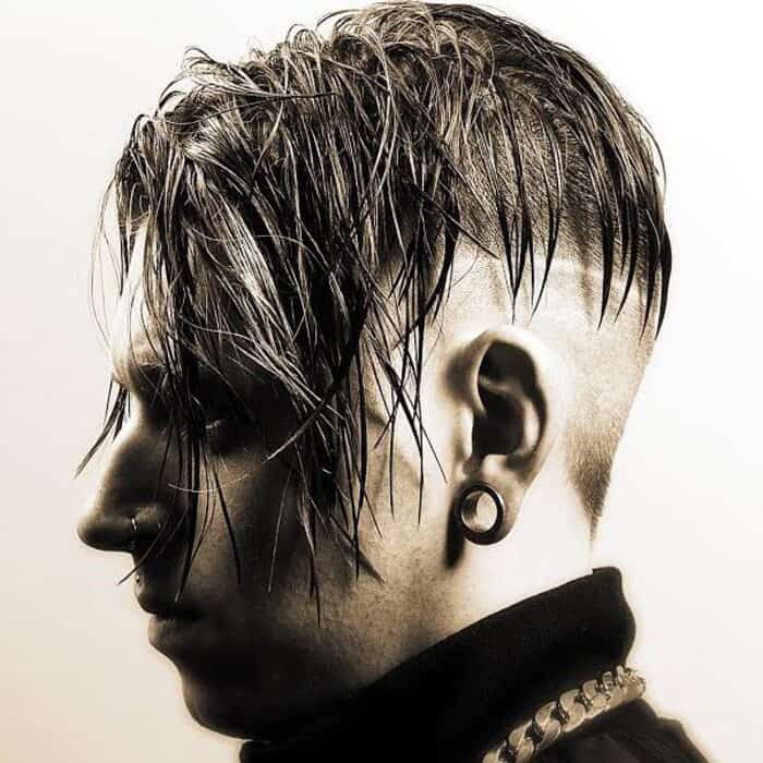 goth hi lo fade haircut