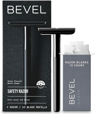 Bevel Safety Razor with Brass Weighted Handle