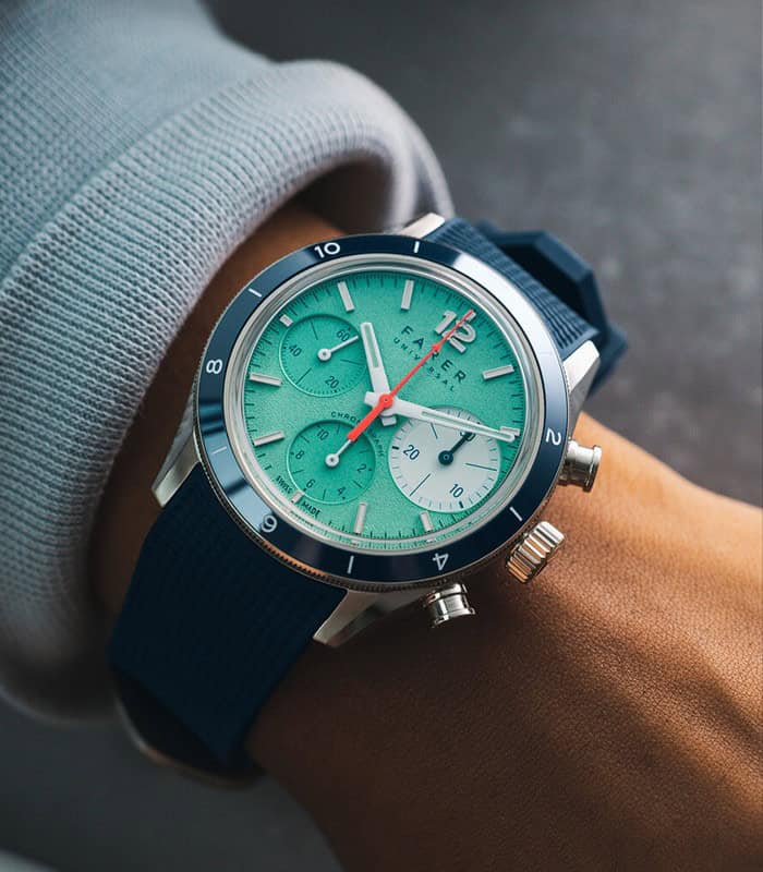 Chalcot watch with rubber strap by Farer