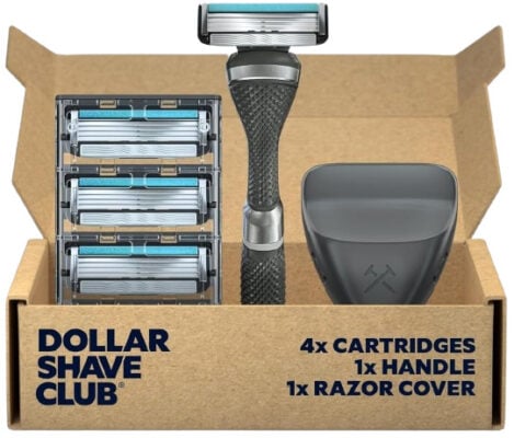 Dollar Shave Club - Shaving Kit with Diamond Grip Razor Handle