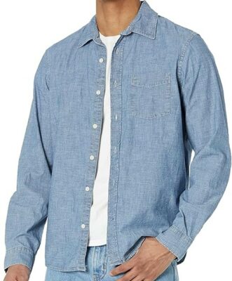 GAP Men's Long Sleeve Chambray