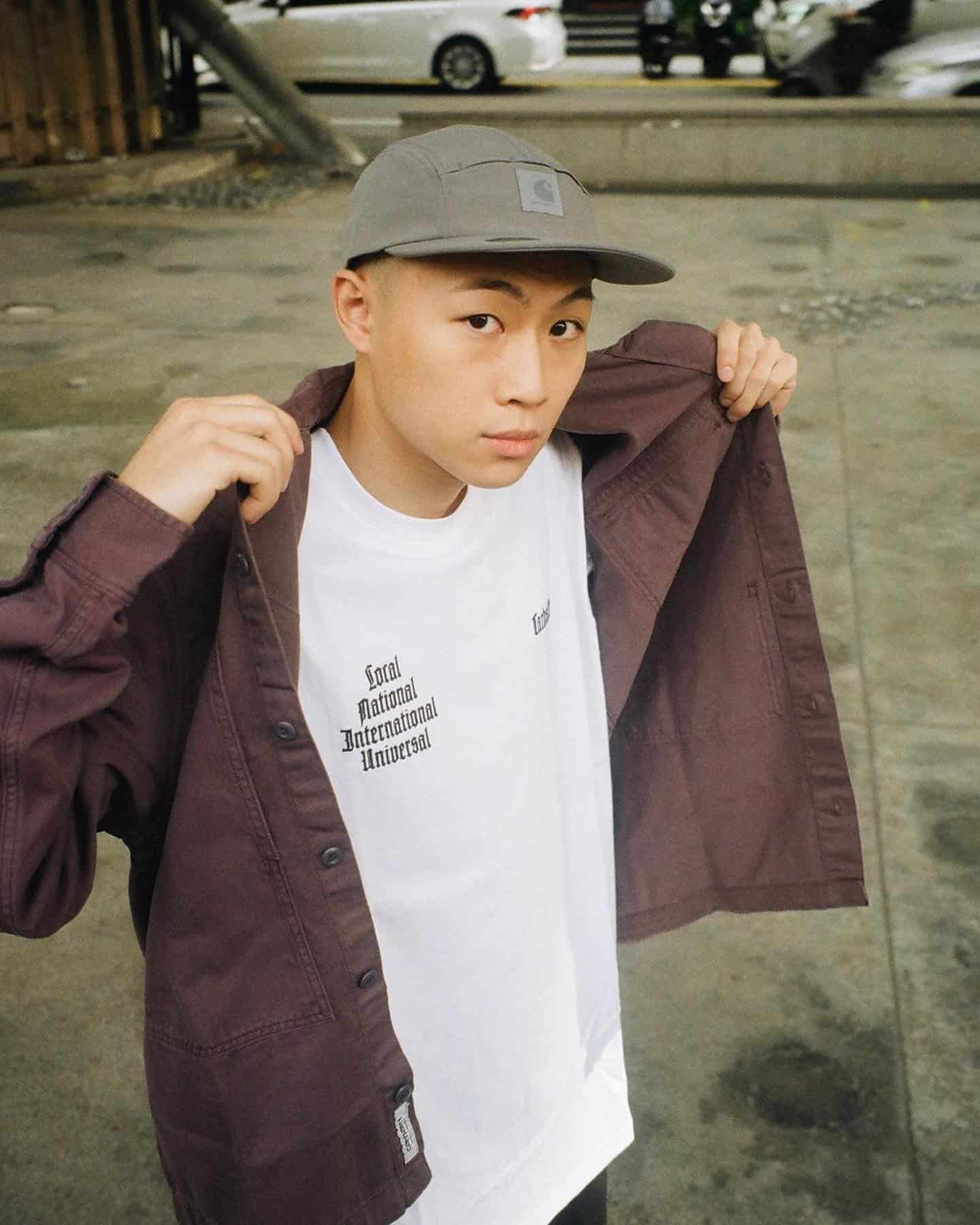 man wearing a carhartt 5-panel cap