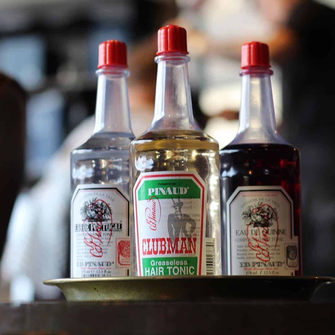 three bottles of hair tonics by clubman