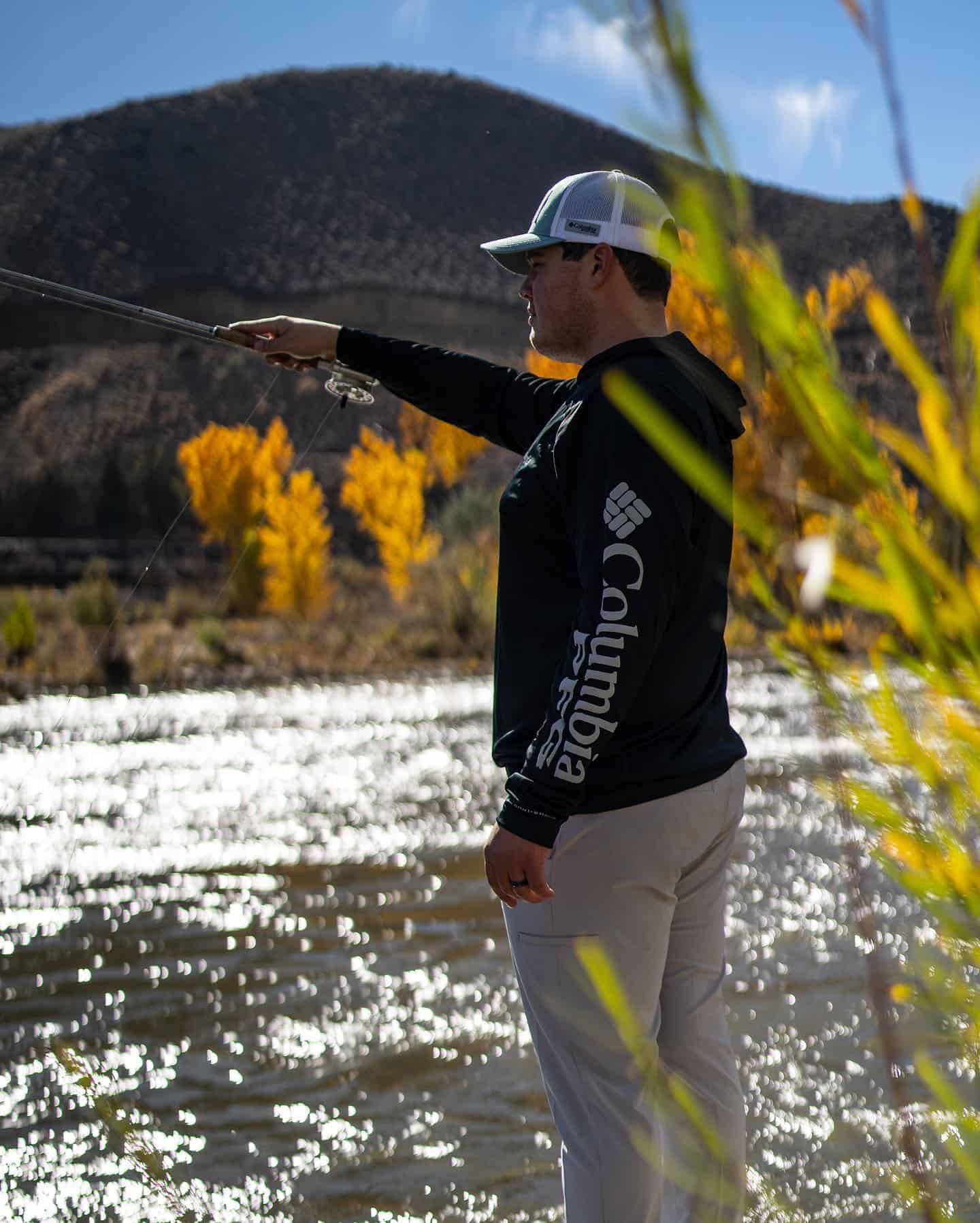 man fishing at the river