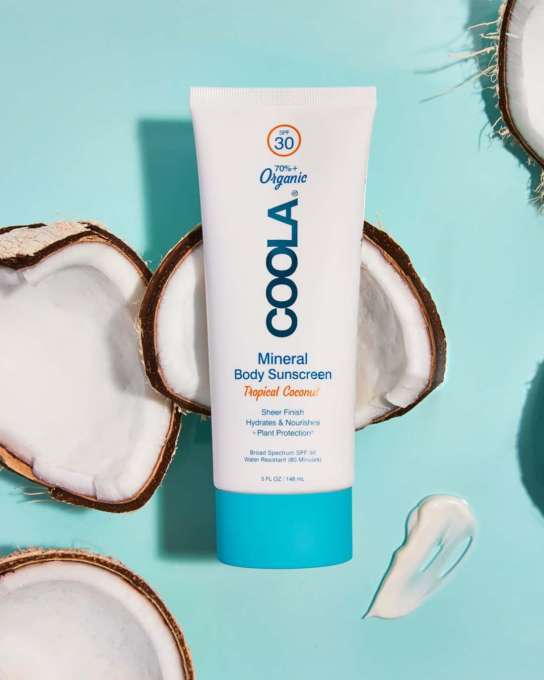 a tropical coconut scent sunscreen by coola