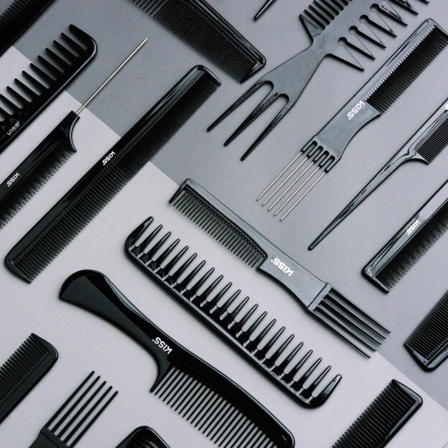 a collection of kiss professional combs