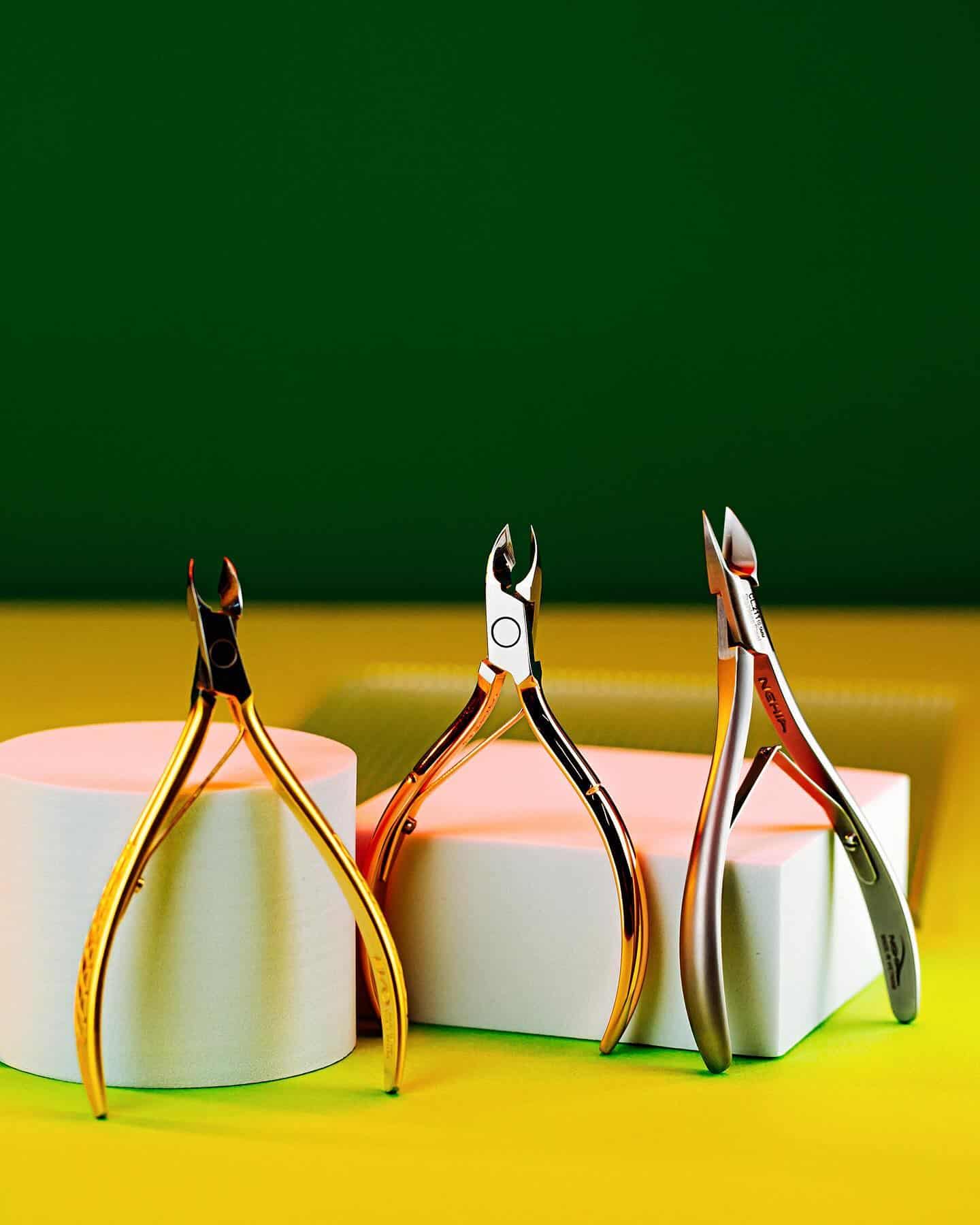 a collection of cuticle nippers