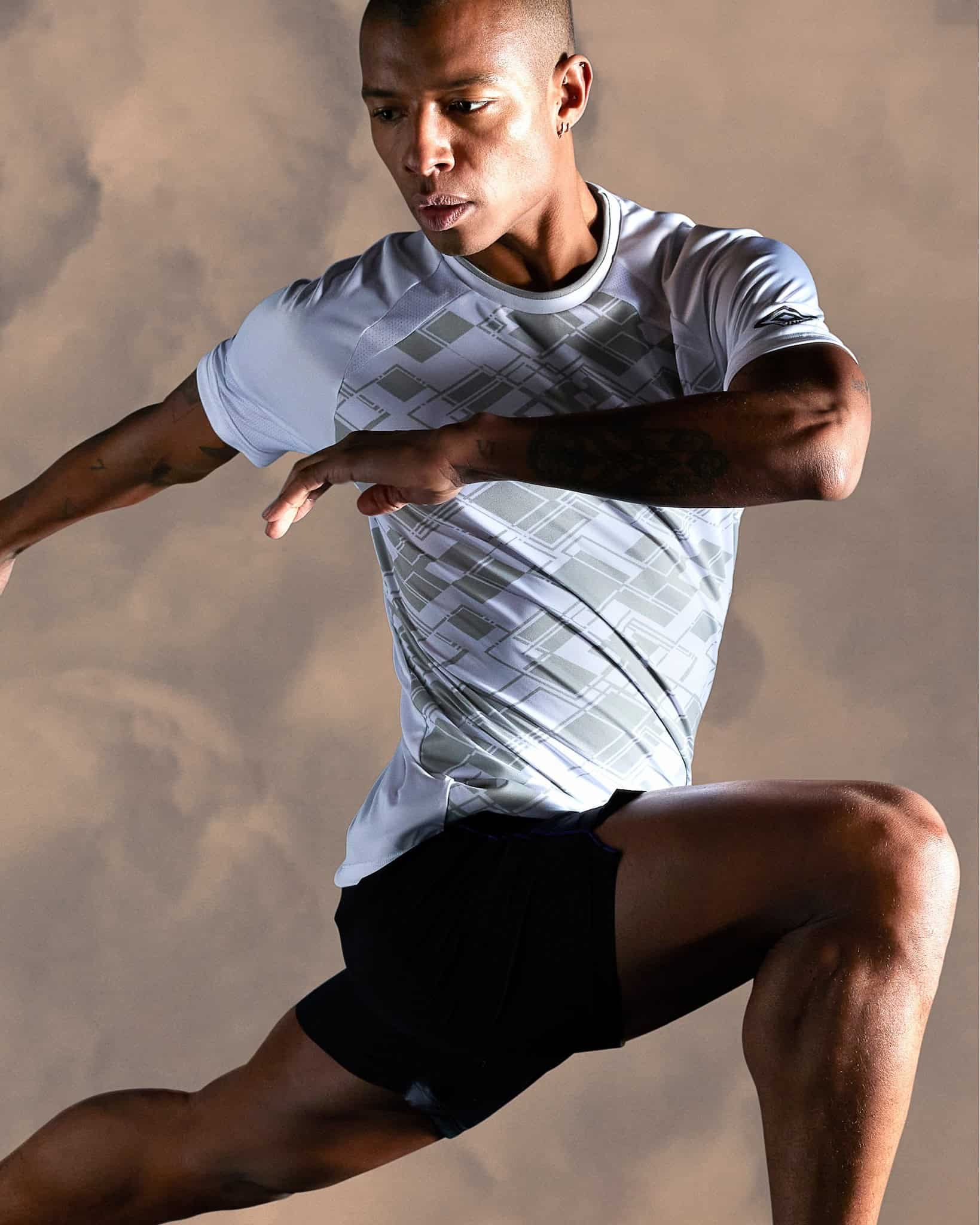 man stretching his legs