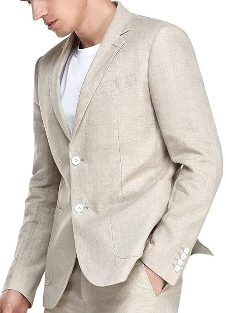 1PA1 Men’s Two-Piece 100% Linen Suit