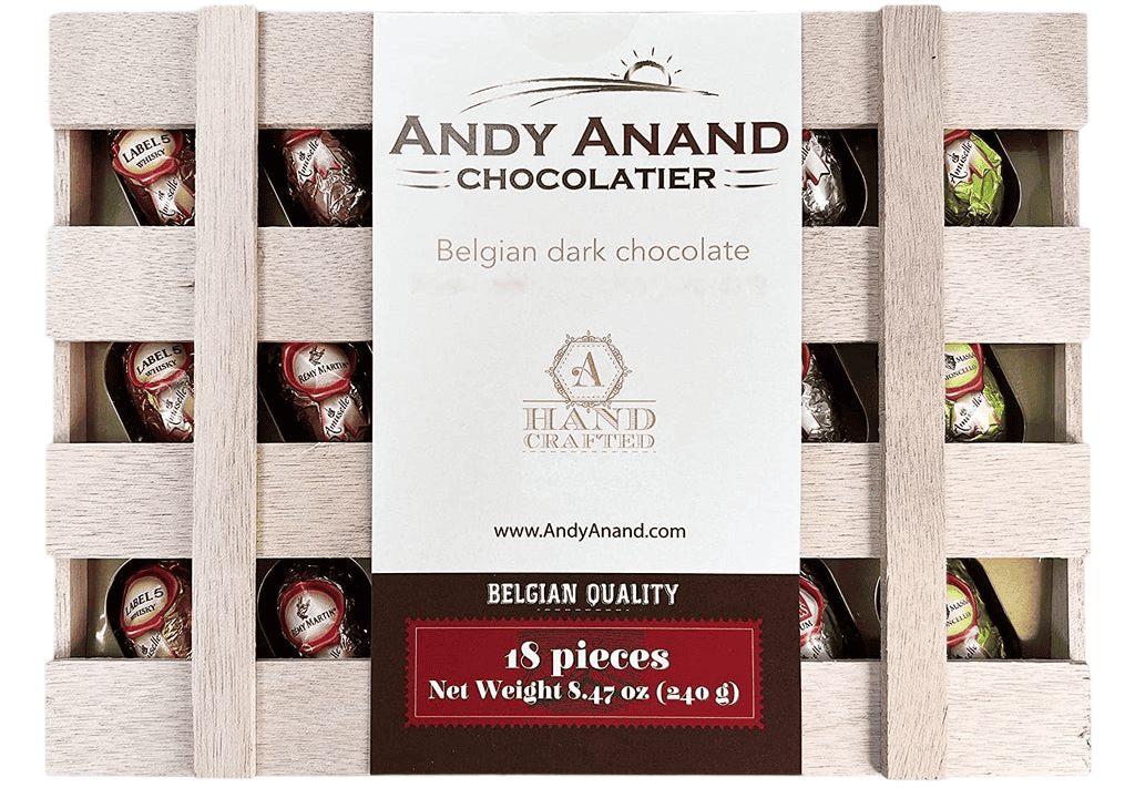 Andy Anand European Liqueur Flavored Dark Chocolate Bottles Cordials