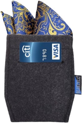 BCP Four-Pieces Pocket Square Card Holder