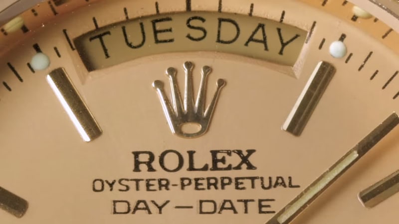 Dial Printing details of a fake rolex watch