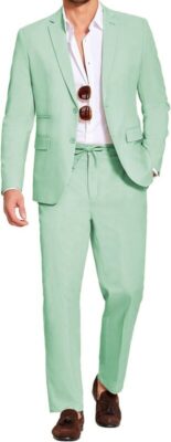 Coofandy Two Piece Linen Suit