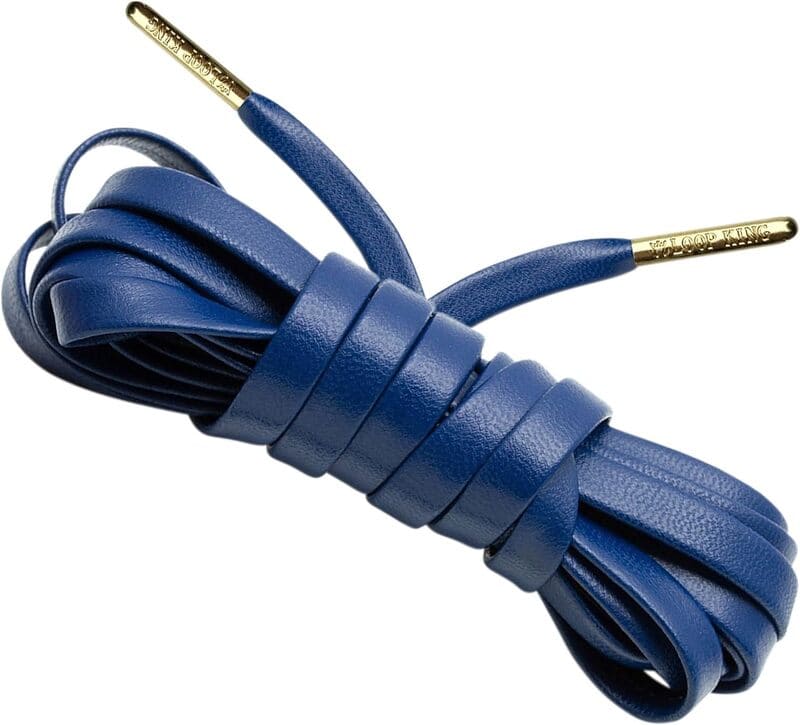 Loop King Laces Luxury Leather Shoe Laces with Gold Tips