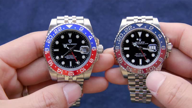 Side by Side Comparison Pagani Design GMT And Rolex GMT