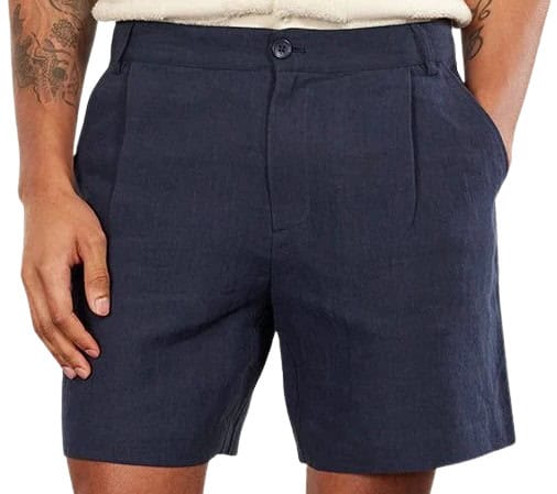Percival Pleated Linen Shorts: best pleated shorts for men