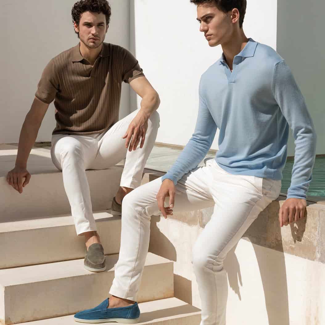 two men wearing the yatch loafers
