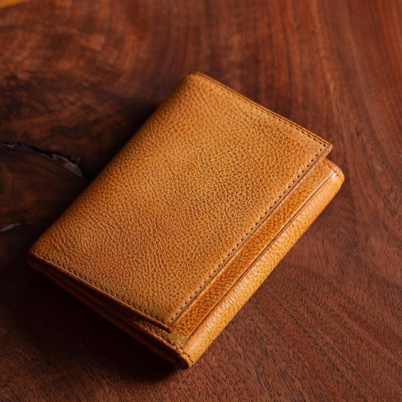 a bosca leather trifold wallet