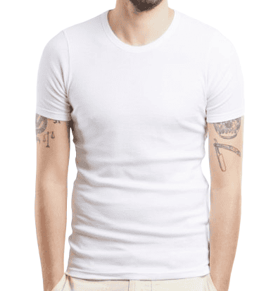 Armor Lux Plain T-shirt in Organic Cotton and Kapok