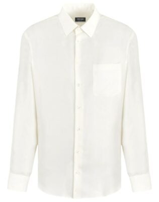 Giorgio Armani Slim-fit silk-twill shirt