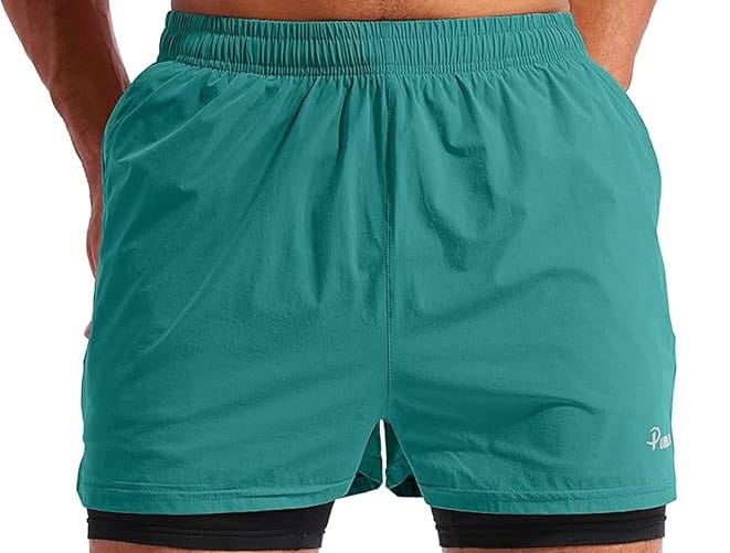 Pudolla Men’s 2-in-1 Running Shorts