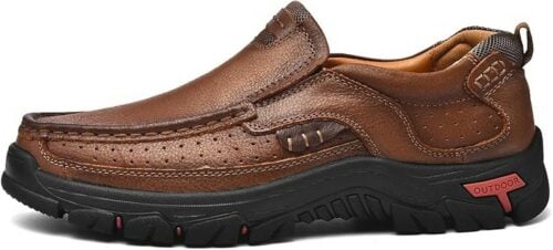 Vcmoon Men Leather Slip On Loafers