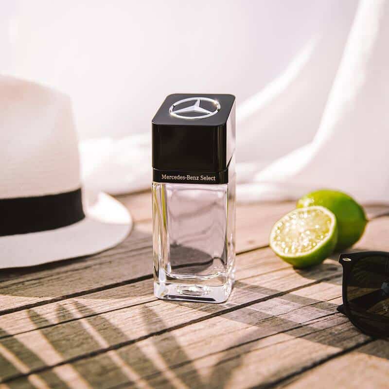 a bottle of Mercedes Benz Select Cologne