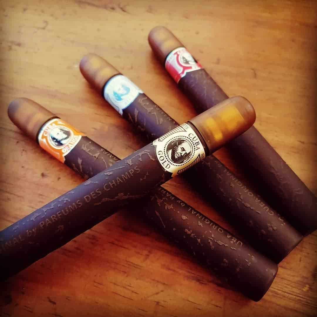 a collection of 1.17 ounces of cuba cologne sprays