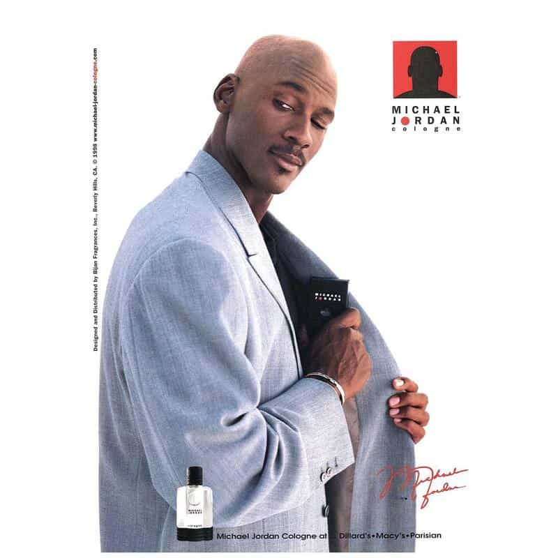 a michael jordan cologne promotion poster