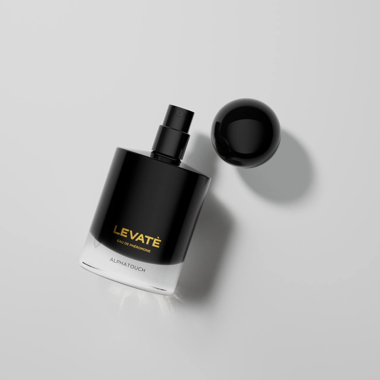 bottle of LEVATE by alphatouch with the cap off
