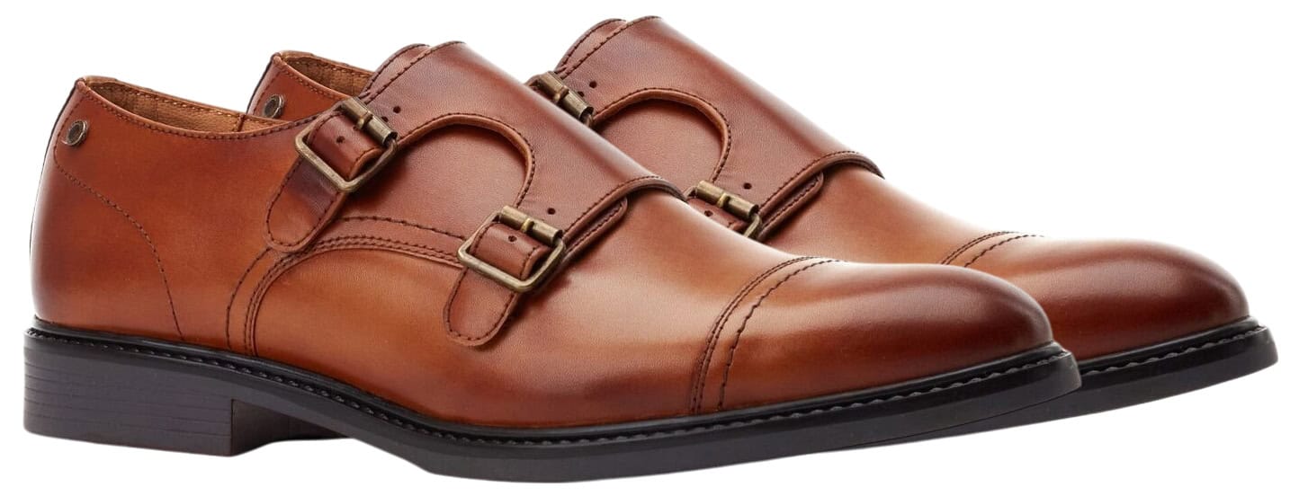 Base London Diablo Waxy Monk Strap Shoes