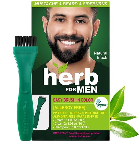 Herb For Men, PPD & Ammonia Free Mustache & Beard Dye