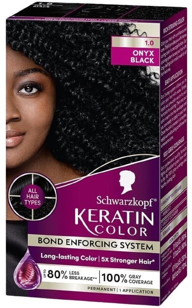 Schwarzkopf Keratin Color Permanent Hair Color: best black hair dyes for men