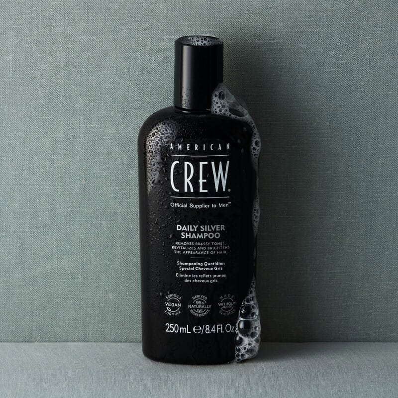 a bottle of American crew Daily Silver Shampoo