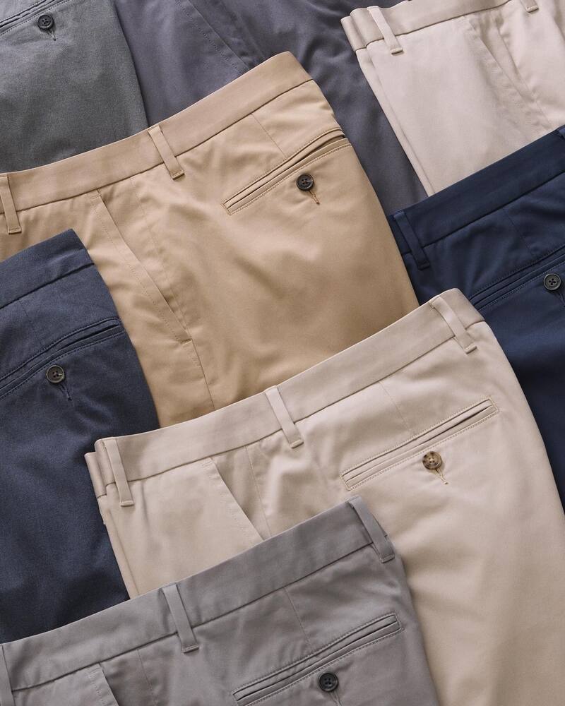 a collection of chinos in different colors by bonobos
