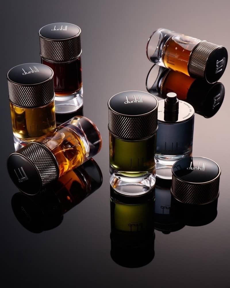 a collection of dunhill colognes